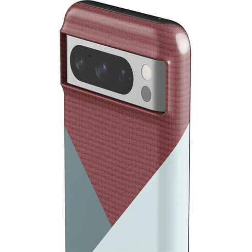 Marsala Triangle Shapes Google Pixel 8 Pro Impact Case